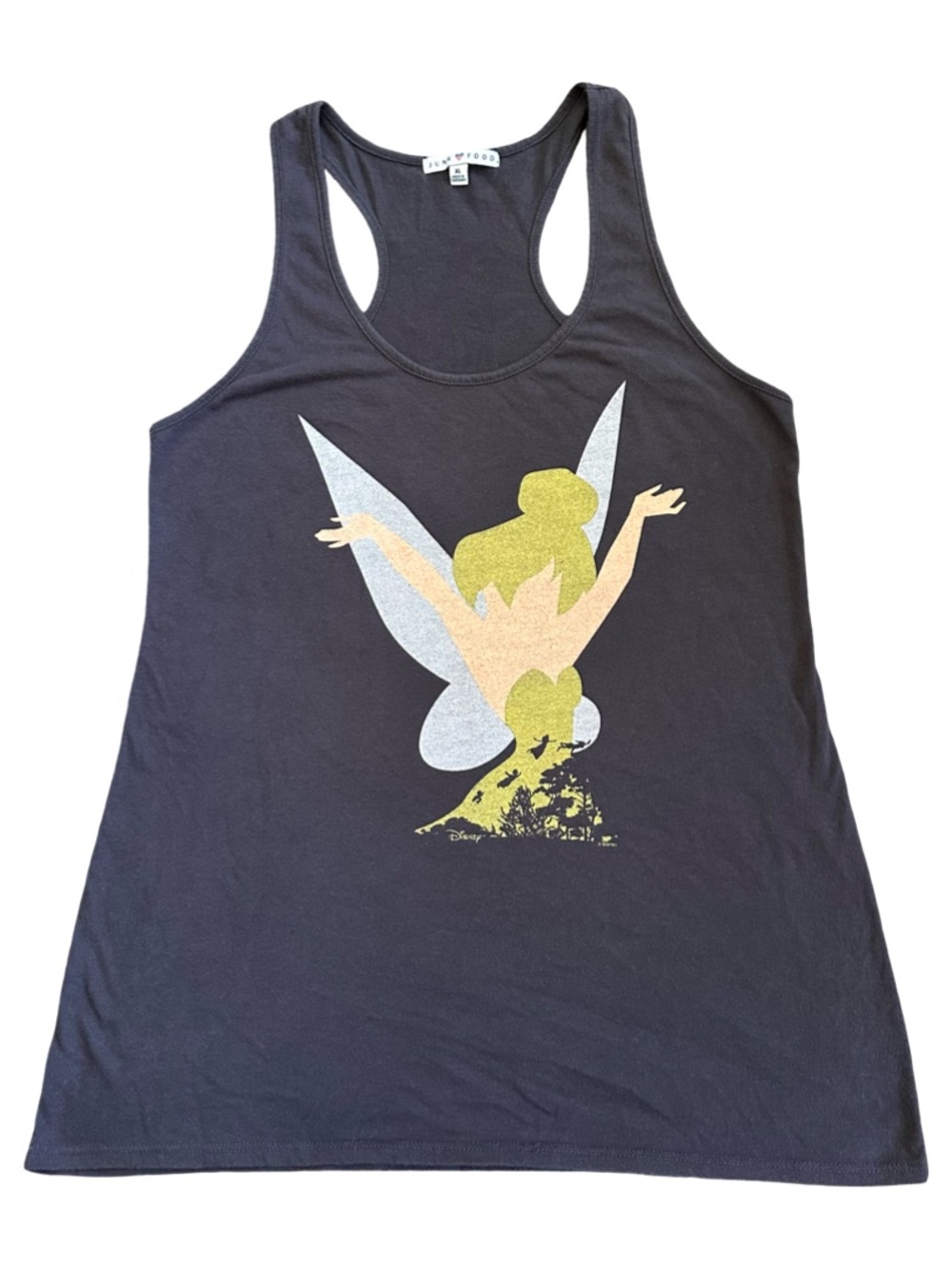 Junk Food x Disney Gray Racerback Tinker Bell Tank Top Women’s XL